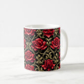 Mug Roses rouges de Goth sur Noir #4 (Devant droit)