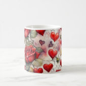 Mug Roses Rouges et Cœurs de la Saint-Valentin (Centre)