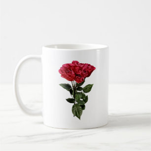 Mug Roses rouges et feuilles
