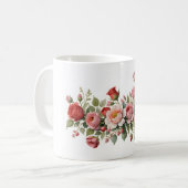 Mug Roses rouges et roses (Devant gauche)