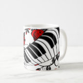 Mug Roses rouges et touches de piano, attirant l'oeil  (Devant droit)
