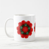 Mug Roses rouges Fleur Art Personnalisé (Gauche)
