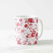 Mug Roses Rouges Floral (Devant droit)