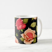 Mug Roses rouges florales (Devant droit)