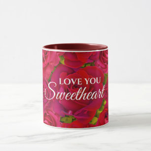Mug Roses Rouges Je t'aime Nom