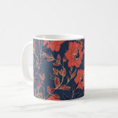 Mug Roses rouges Peonies Arrière - plan foncé (Devant gauche)