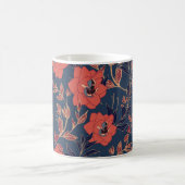 Mug Roses rouges Peonies Arrière - plan foncé (Centre)