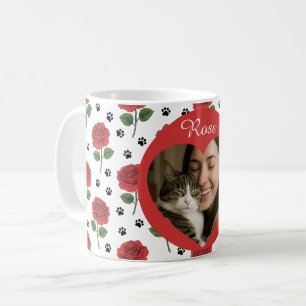 Mug Roses rouges personnalisées avec photo et motif em