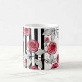 Mug Roses rouges, roses aquarelle (Centre)