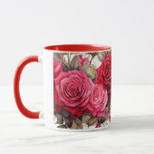 Mug Roses rouges, Roses rouges, (Gauche)