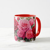 Mug Roses rouges, Roses rouges, (Devant droit)