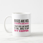 Mug Roses sont rouges, violets bleus, poème amusant ta (Gauche)