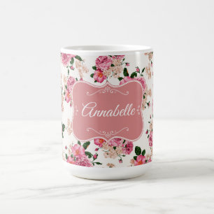 Mug Roses victoriens roses {ersonalize