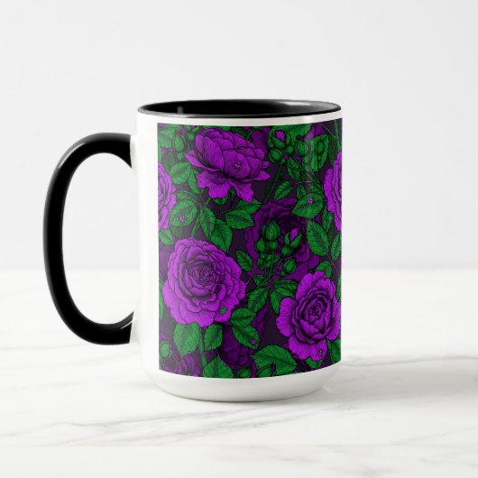 Mug Roses violets (Gauche)