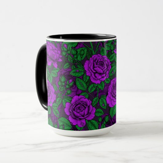Mug Roses violets (Devant gauche)