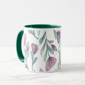 Mug Roses violettes (Devant gauche)