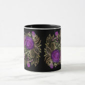 Mug Roses violettes à l'aquarelle (Centre)
