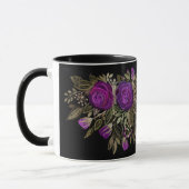 Mug Roses violettes à l'aquarelle (Gauche)