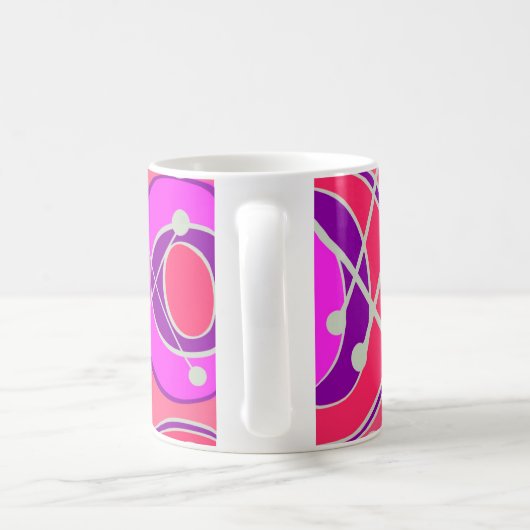 Mug Roses, violettes, oranges (Poignée)