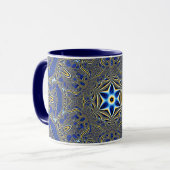 Mug Rosette géométrique mandala Fractale rétro Hippie (Devant gauche)