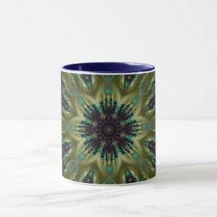 Mug Rosette géométrique mandala Fractale rétro Hippie 