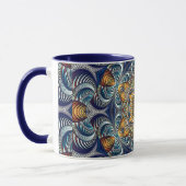Mug Rosette géométrique mandala Fractale rétro Hippie (Gauche)