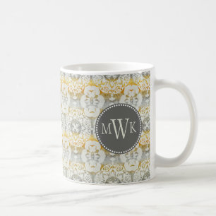 Mug Rosette II de tapisserie du monogramme
