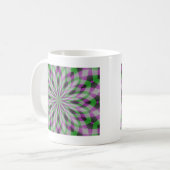 Mug Rosettes de Noël en violet, vert et noir (Devant gauche)