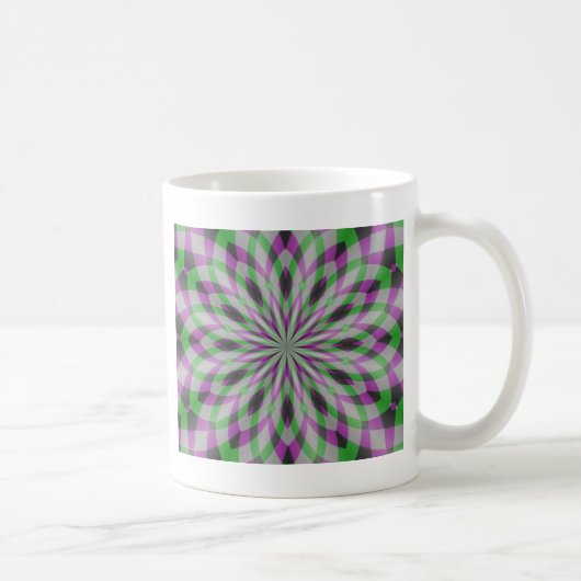 Mug Rosettes de Noël en violet, vert et noir (Droite)