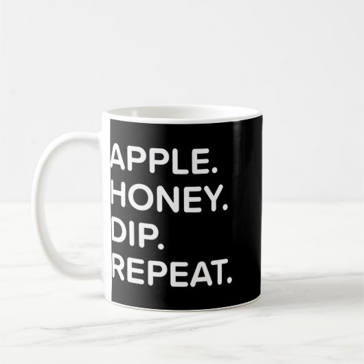 Mug Rosh Hashanah Honey Dip Repeat Jewish New Year 202 (Gauche)
