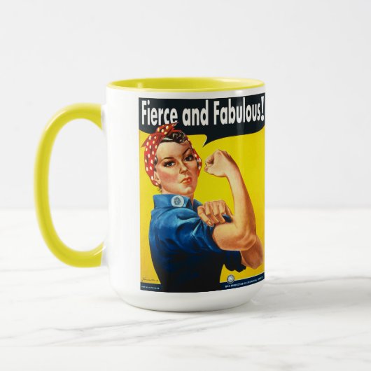 Mug Rosie Le Riveter Fierce et Fabulous (Gauche)