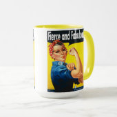 Mug Rosie Le Riveter Fierce et Fabulous (Devant droit)