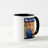 Mug Rosie le Riveter : Une femme forte pour l'autonomi (Devant droit)