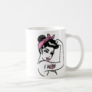 Mug Rosie Riveter J'Ai Gagné Sensibilisation Cancer Du