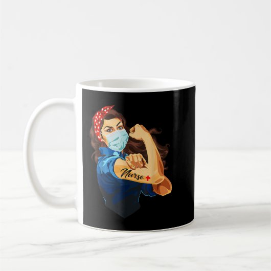 Mug Rosie The Riveter - T-shirt de femme infirmière (Gauche)
