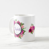 Mug Rosier rose et bouquet floral de crapaud (Devant gauche)