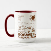Mug Roswell National Park UFO Flying Saucer Aliens T-S (Gauche)