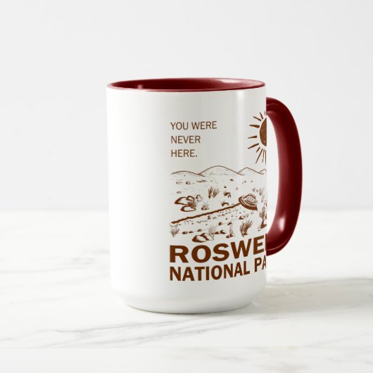 Mug Roswell National Park UFO Flying Saucer Aliens T-S (Devant droit)