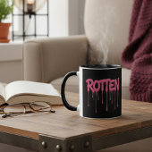 Mug ROTTEN Drip Font Typography