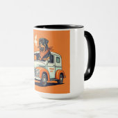 Mug Rottie dans le camion de travail (Devant droit)