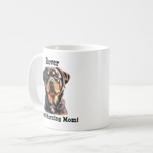 Mug Rottweiler Ajouter le nom du chien, modifier la ph (Devant gauche)