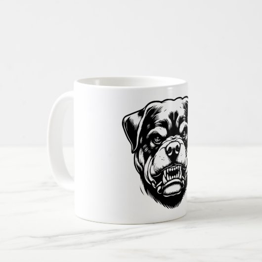 Mug Rottweiler Angry Face (Devant gauche)