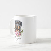 Mug Rottweiler aquarelle (Devant gauche)