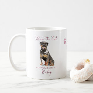 Mug Rottweiler aquarelle mignon Meilleure maman de chi