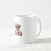Mug Rottweiler Chiot habillé en sorcière rose - Cute H (Devant droit)