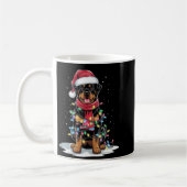 Mug Rottweiler Christmas Tree Santa Hat Lights Xmas Do (Gauche)