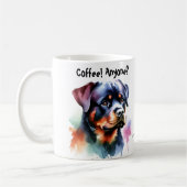 Mug Rottweiler Cute ''Café ! Quelqu'un ? '' (Gauche)