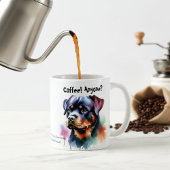 Mug Rottweiler Cute ''Café ! Quelqu'un ? ''