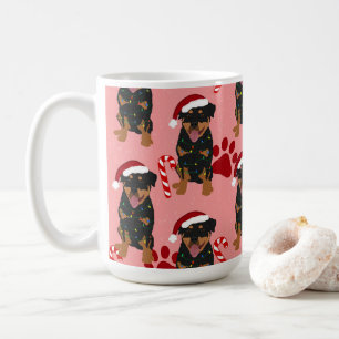 Mug Rottweiler de Noël