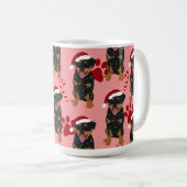Mug Rottweiler de Noël (Devant droit)